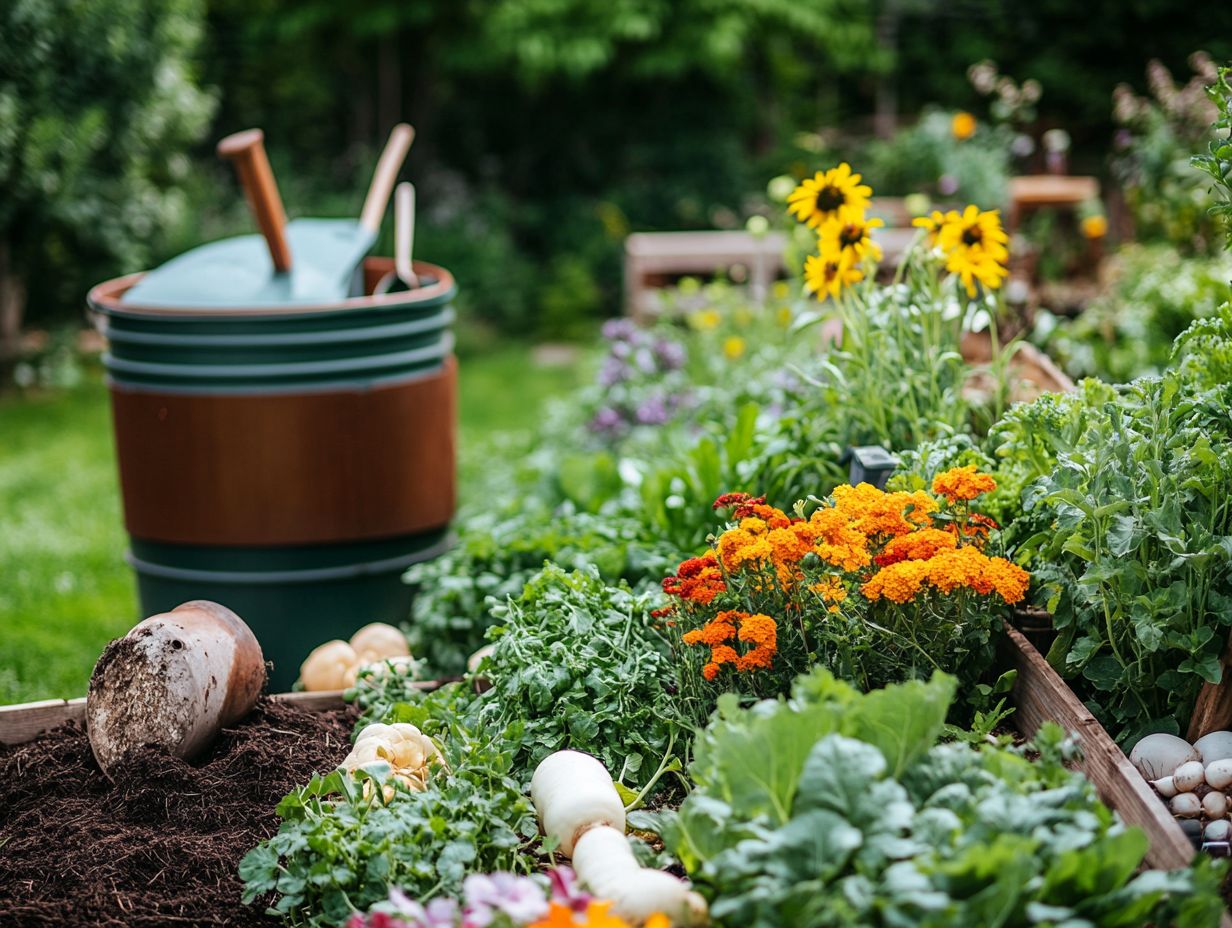 Individuals engaged in permaculture practices in a community setting