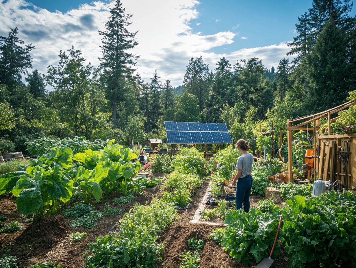 A vibrant permaculture garden showcasing environmental and economic benefits