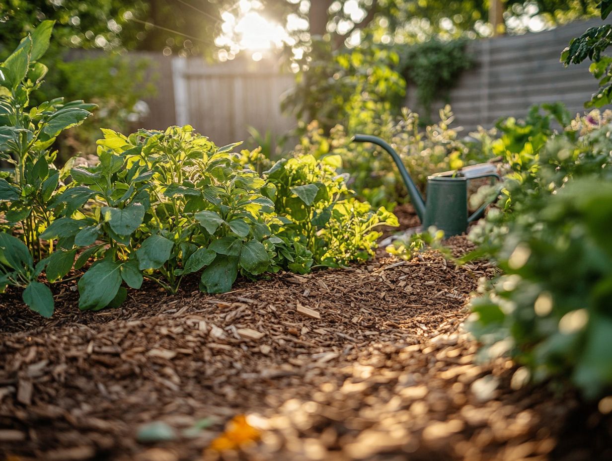 Infographic illustrating the benefits of mulching in gardening